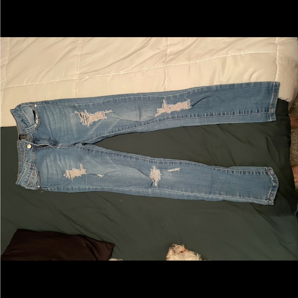 Women's Straight Leg Jeans - Blue